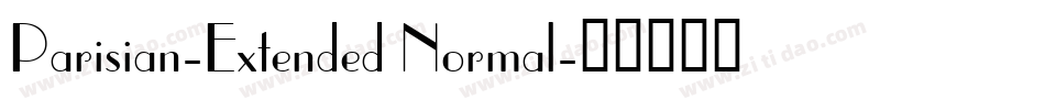 Parisian-Extended Normal字体转换